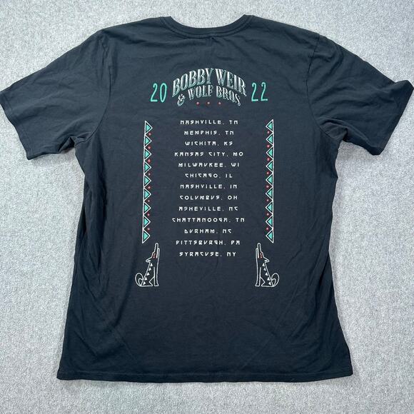 Bobby Weir & Wolf Bros 2022 Concert Tee Shirt Size Large Short Sleeve Cotton - Picture 8 of 9